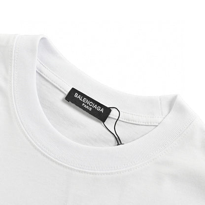 Balenciaga Graphic Logo T-shirt (white) Unisex Streetwear Limited Edition - The Balenciaga Graphic Logo T-Shirt in white is a stylish and modern piece that embodies