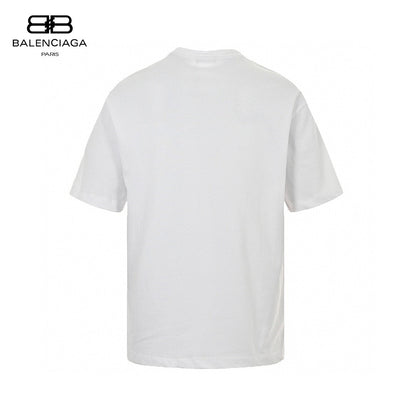 Balenciaga Graphic Logo T-shirt (white) Unisex Streetwear Limited Edition - The Balenciaga Graphic Logo T-Shirt in white is a stylish and modern piece that embodies