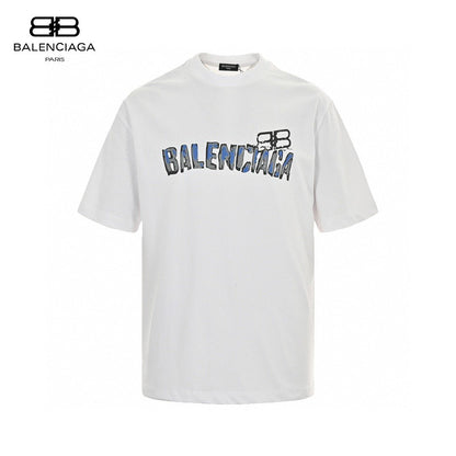 Balenciaga Graphic Logo T-shirt (white) Unisex Streetwear Limited Edition - The Balenciaga Graphic Logo T-Shirt in white is a stylish and modern piece that embodies