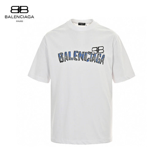 Balenciaga Graphic Logo T-shirt (white) Unisex Streetwear Limited Edition - The Balenciaga Graphic Logo T-Shirt in white is a stylish and modern piece that embodies