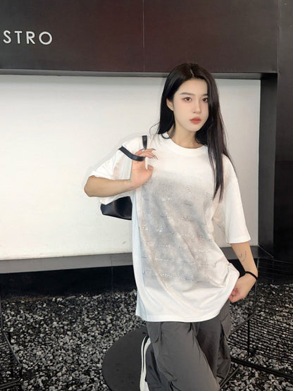 Camiseta estampada con gráficos de Balenciaga