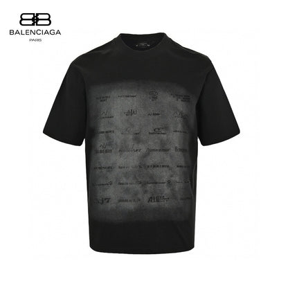 Balenciaga Graphic Print T-shirt (black) Unisex Streetwear Limited Edition - The Balenciaga Graphic Print T-Shirt in black offers a bold and artistic design that stands