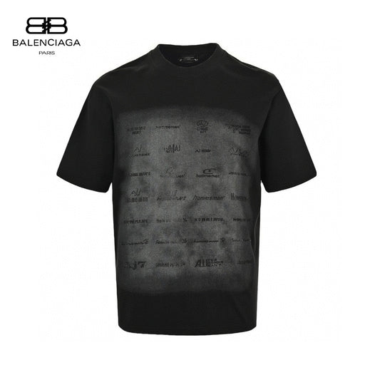 Balenciaga Graphic Print T-shirt (black) Unisex Streetwear Limited Edition - The Balenciaga Graphic Print T-Shirt in black offers a bold and artistic design that stands