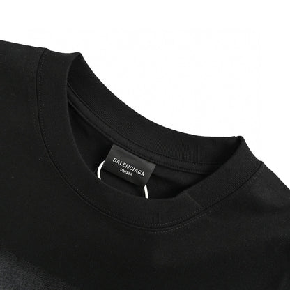 Balenciaga Graphic Print T-shirt (black) Unisex Streetwear Limited Edition - The Balenciaga Graphic Print T-Shirt in black offers a bold and artistic design that stands