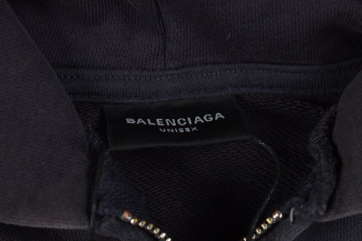 Sudadera con cremallera Balenciaga gris lavado