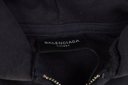 Sudadera con cremallera Balenciaga gris lavado