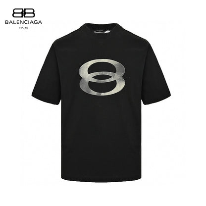 Balenciaga Grey Logo T-shirt (black) Unisex Streetwear Limited Edition - The Balenciaga Grey Logo T-Shirt in black is a stylish and versatile addition to any