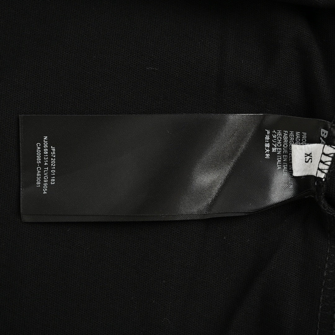 Camiseta Balenciaga con logo gris (negra)