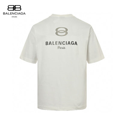 Camiseta Balenciaga con logo gris (blanca)