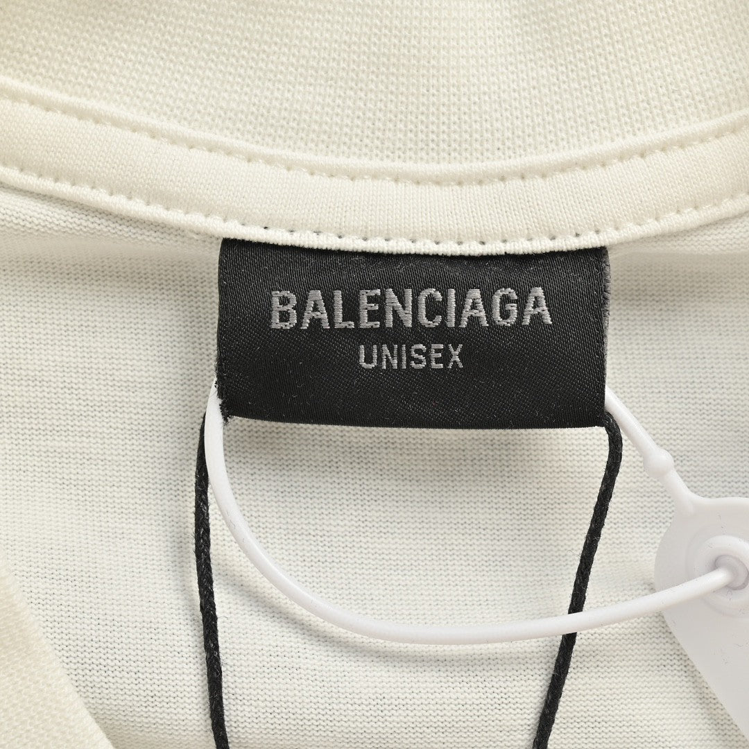 Balenciaga Grey Logo T-shirt (white) Unisex Streetwear Limited Edition - The Balenciaga Grey Logo T-Shirt in white is a sleek and minimalist piece perfect for