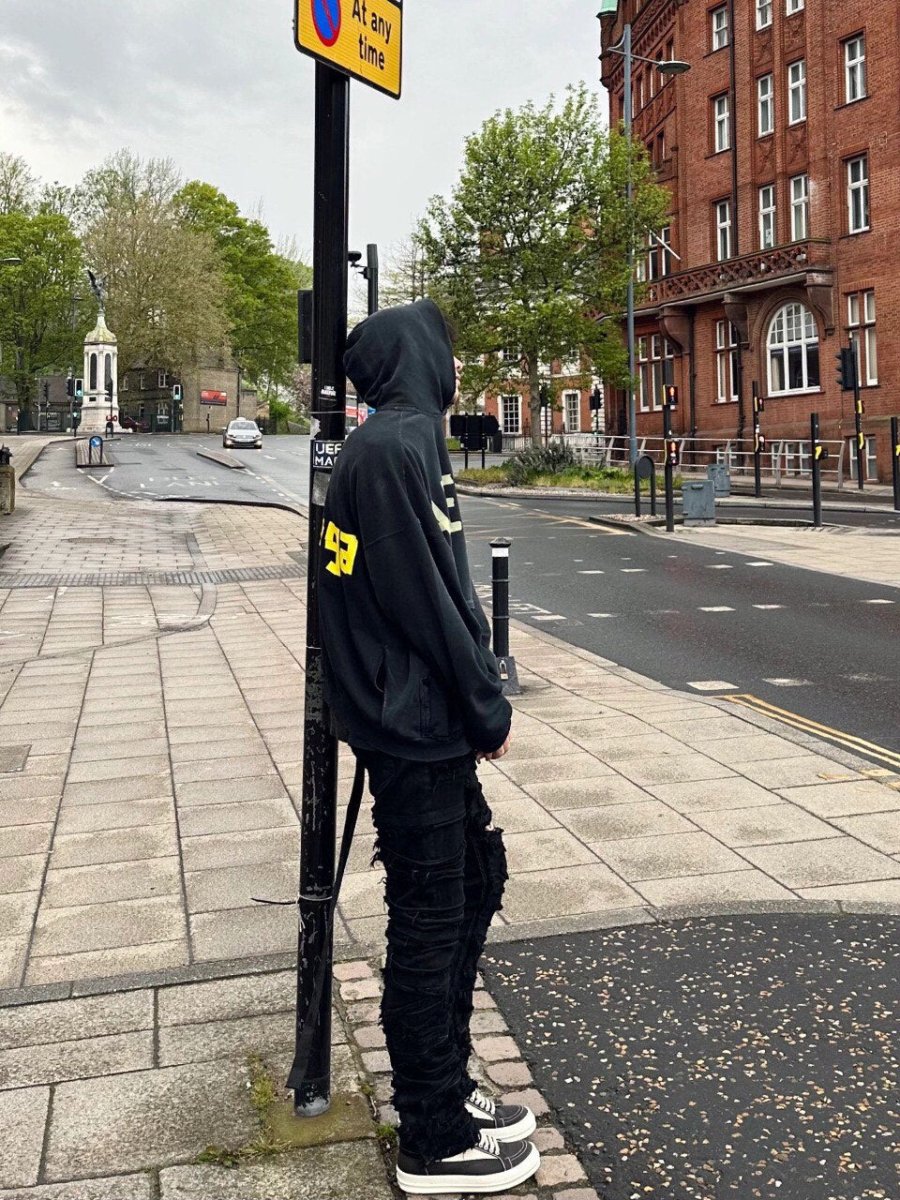Sudadera con capucha Balenciaga con logo alternativo azul marino