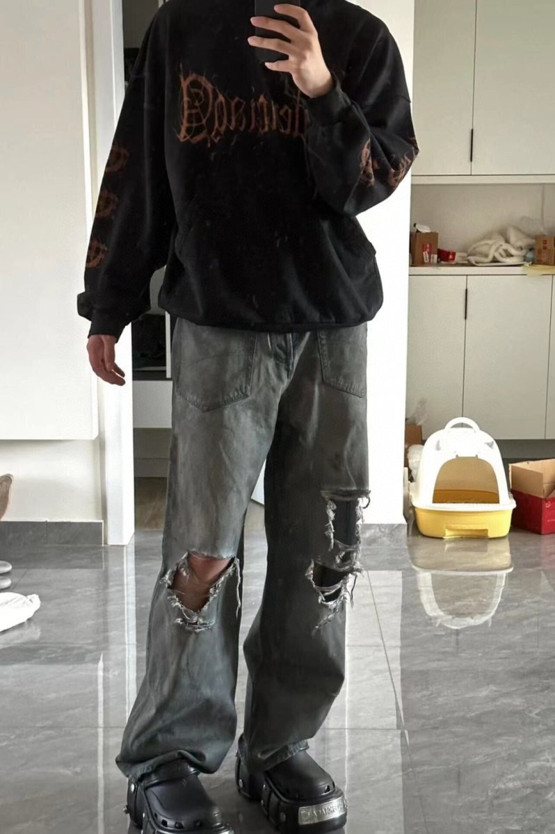 Sudadera con capucha y logo de Balenciaga negra