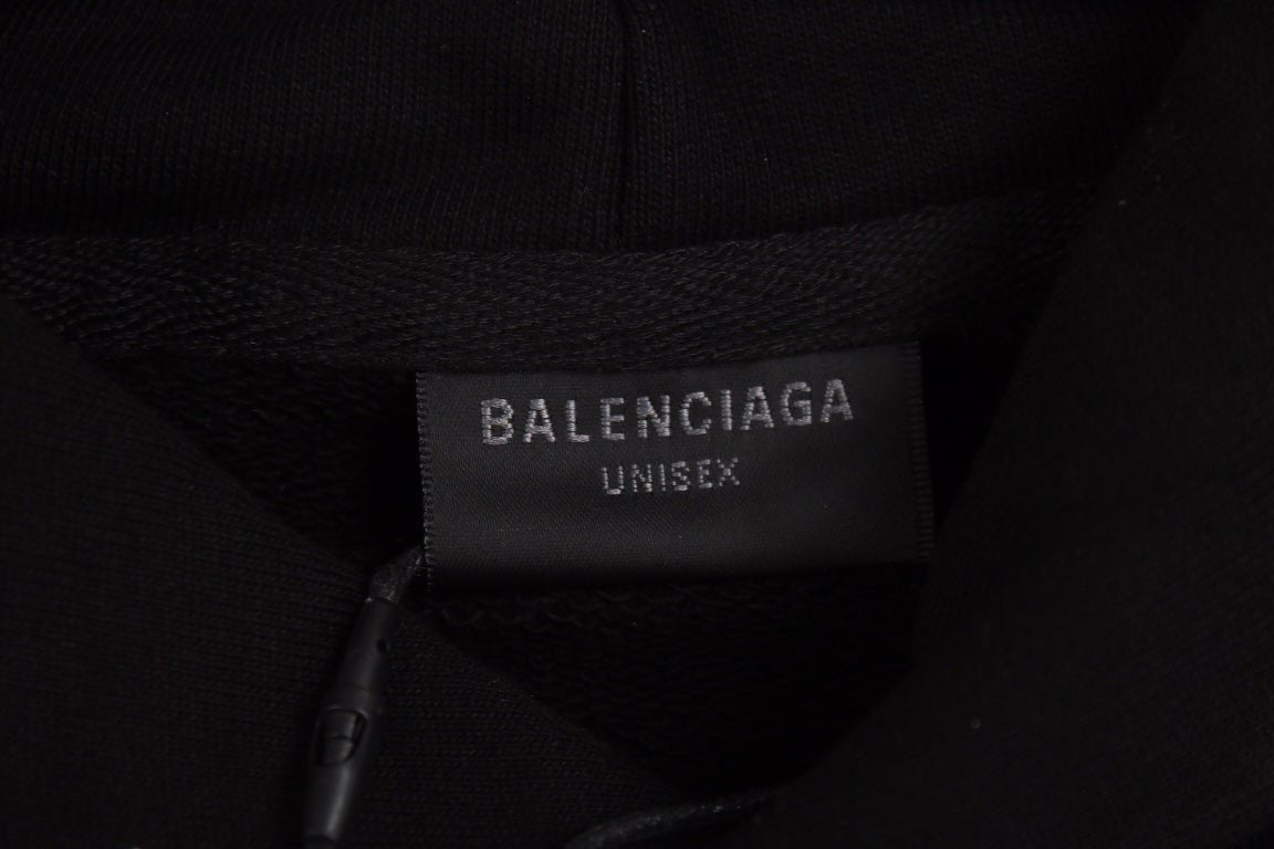 Sudadera con capucha y logo de Balenciaga negra