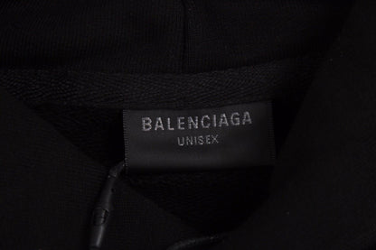 Sudadera con capucha y logo de Balenciaga negra