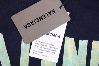 Sudadera con capucha Balenciaga con logo alternativo azul marino