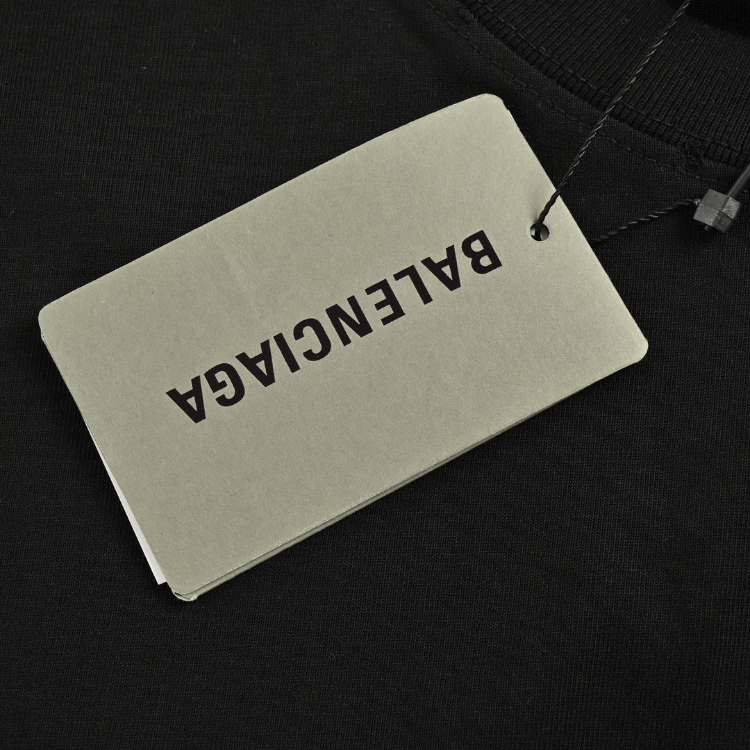 Camiseta negra Balenciaga Je t'aime