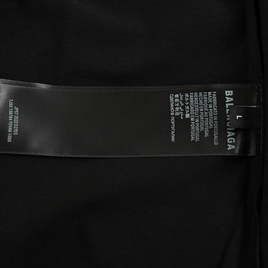 Camiseta negra Balenciaga Je t'aime