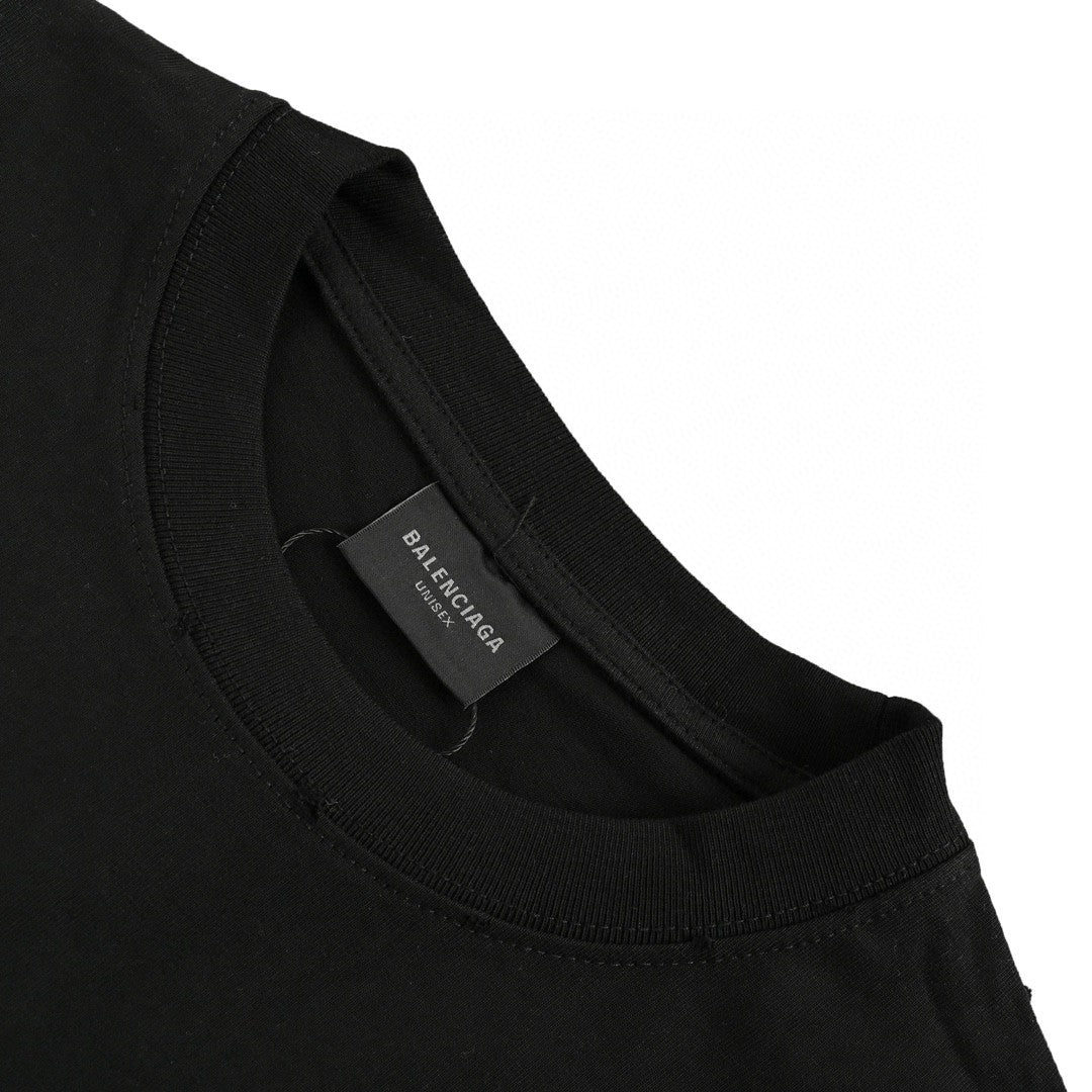 Balenciaga Je T'aime T-shirt - Black Unisex Streetwear Limited Edition - This Balenciaga t-shirt features a minimalist design with 'Je t'aime' text and a small heart