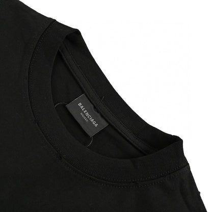 Balenciaga Je T'aime T-shirt - Black Unisex Streetwear Limited Edition - This Balenciaga t-shirt features a minimalist design with 'Je t'aime' text and a small heart