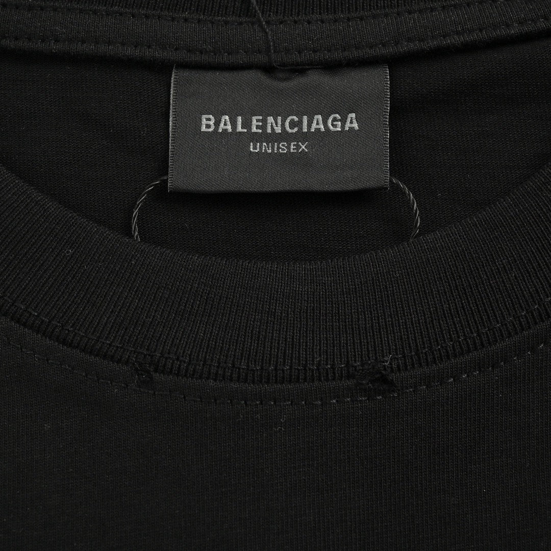 Camiseta negra Balenciaga Je t'aime
