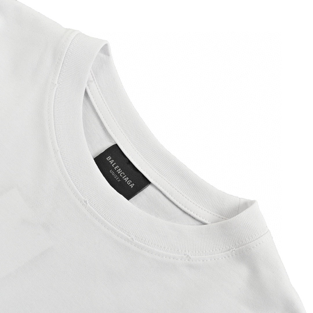 Balenciaga Je T'aime T-shirt - White Unisex Streetwear Limited Edition - This Balenciaga t-shirt features a minimalist design with 'Je t'aime' text and a small heart