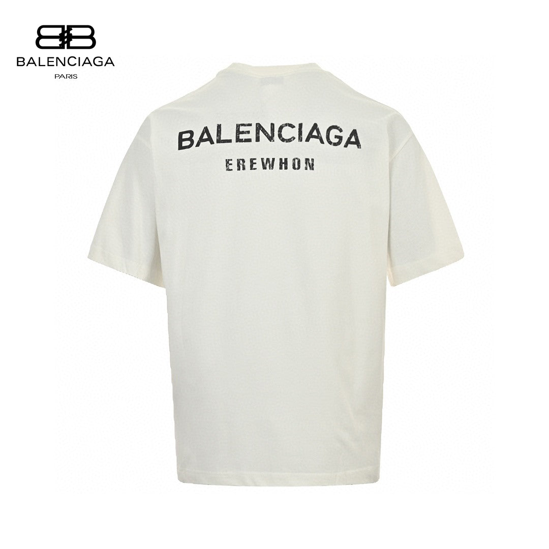Balenciaga Juice Bottle T-shirt Unisex Streetwear Limited Edition - This Balenciaga t-shirt features a unique print of a juice bottle with the Balenciaga logo.