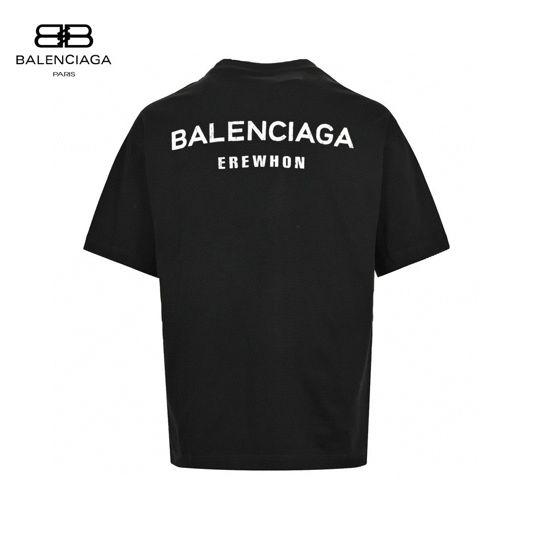 Balenciaga Juice Bottle T-shirt Unisex Streetwear Limited Edition - This Balenciaga t-shirt features a unique print of a juice bottle with the Balenciaga logo.