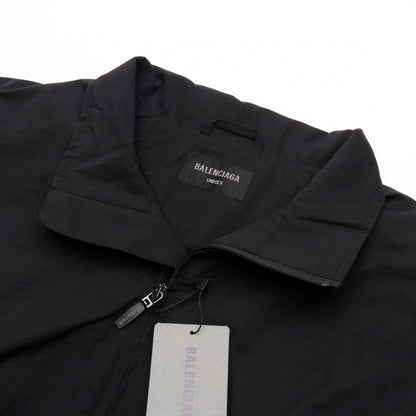 Balenciaga Lightweight Jacket - - Black Unisex Streetwear Limited Edition - This Balenciaga jacket features a minimalist design in a sleek black color. It has a