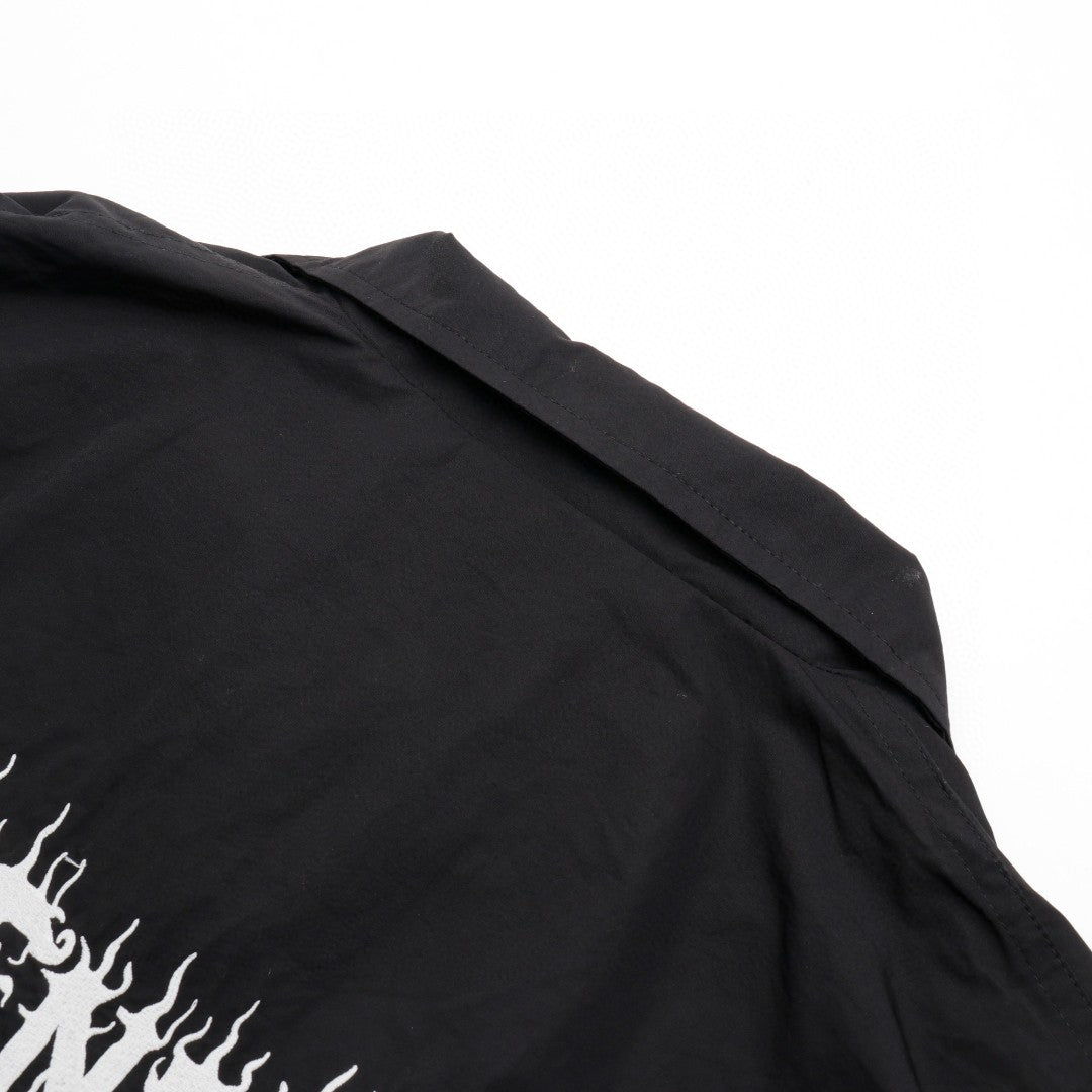 Balenciaga Lightweight Jacket - - Black Unisex Streetwear Limited Edition - This Balenciaga jacket features a minimalist design in a sleek black color. It has a
