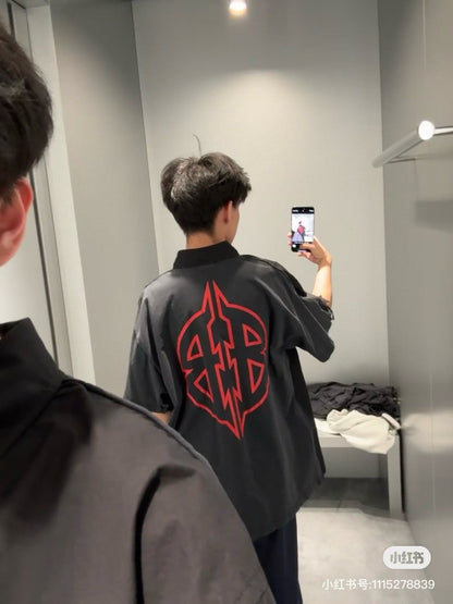 T-shirt à imprimé graphique avec logo Balenciaga au dos