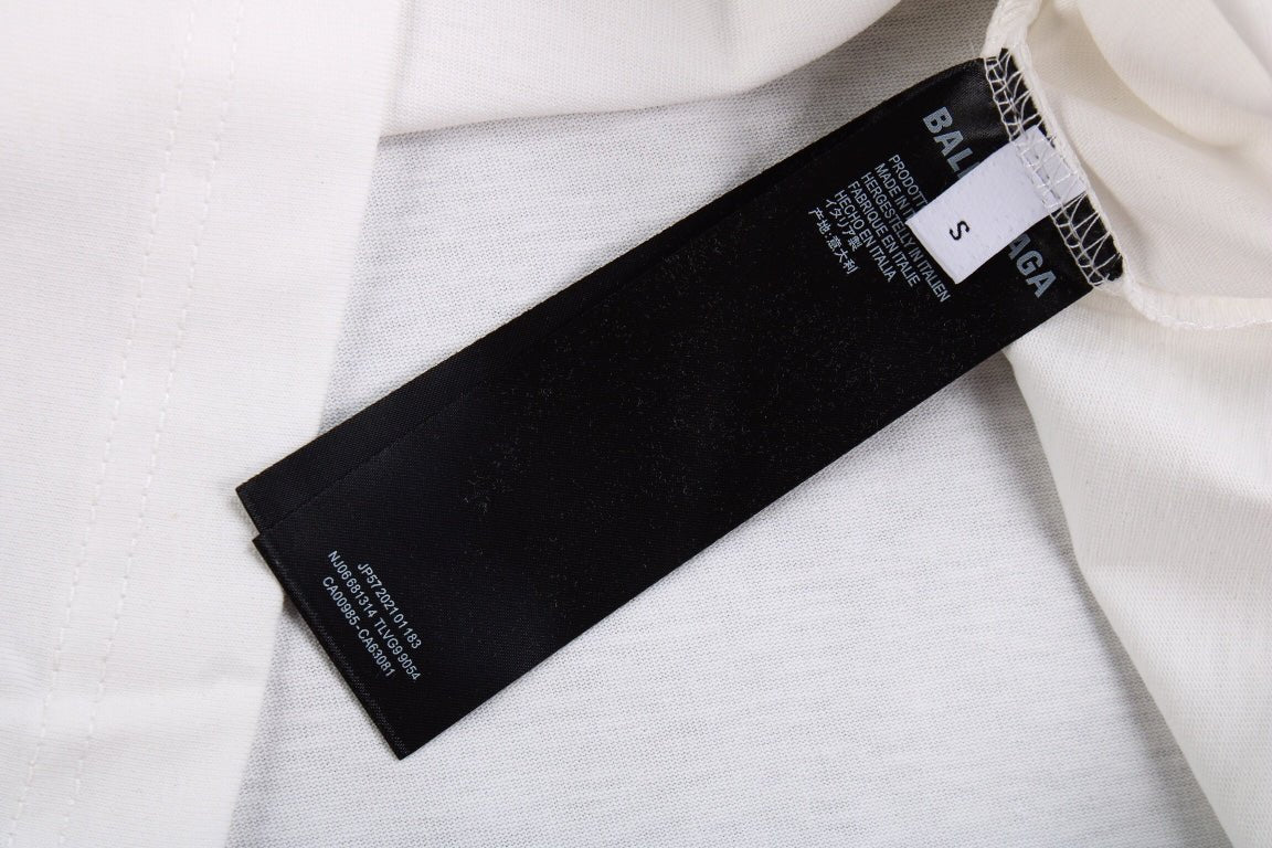 BALENCIAGA Logo Graphic T-shirt - White Unisex Streetwear Limited Edition - The BALENCIAGA LOGO GRAPHIC T-SHIRT WHITE - REPLICA blends luxury minimalism with bold streetwear aesthetics
