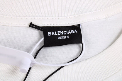 CAMISETA BLANCA CON ESTAMPADO DEL LOGOTIPO DE BALENCIAGA