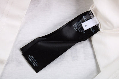 CAMISETA BLANCA CON LOGOTIPO DE PATROCINADOR DE BALENCIAGA