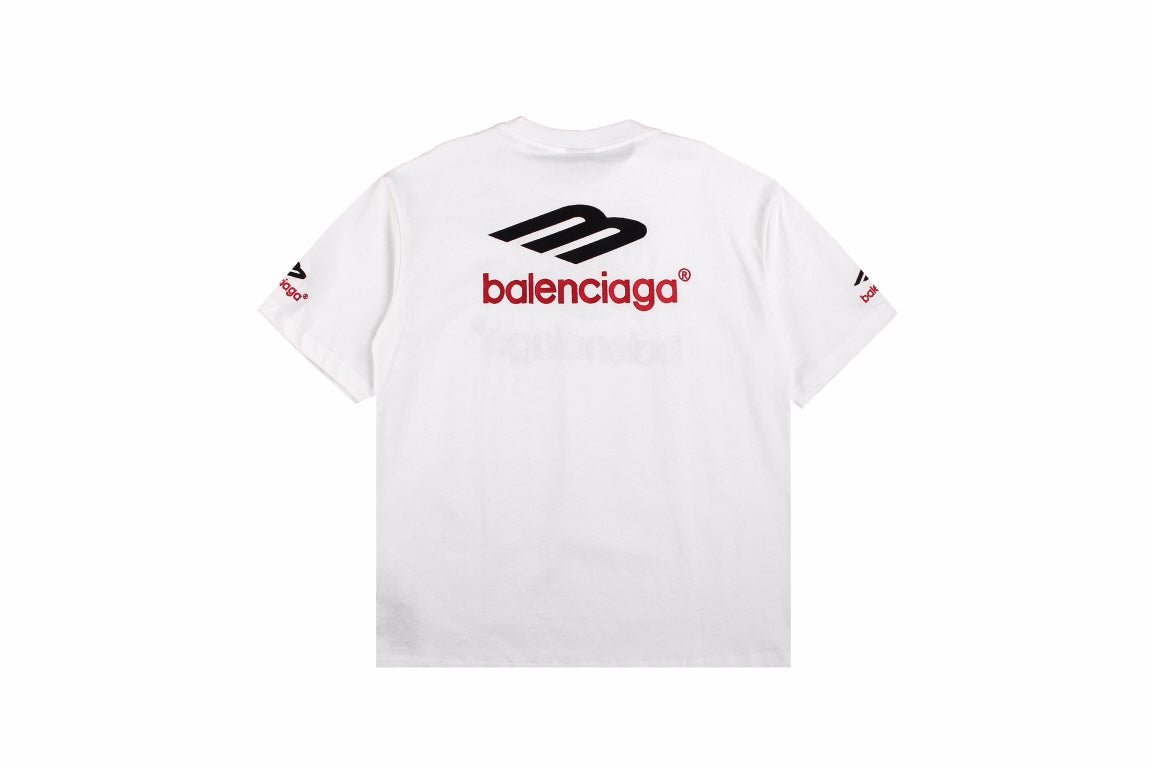 BALENCIAGA Logo Graphic T-shirt - White Unisex Streetwear Limited Edition - The BALENCIAGA LOGO GRAPHIC T-SHIRT WHITE - REPLICA blends luxury minimalism with bold streetwear aesthetics
