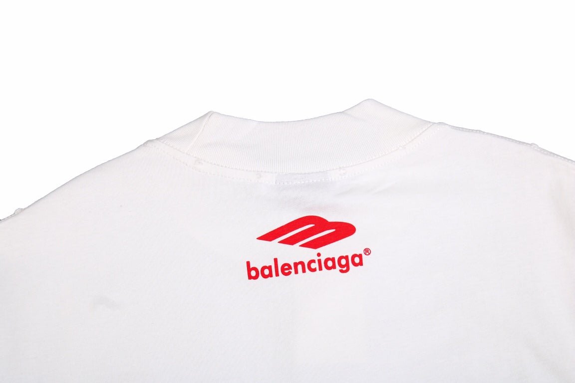 BALENCIAGA Sponsor Logo T-shirt - White Unisex Streetwear Limited Edition - The BALENCIAGA SPONSOR LOGO T-SHIRT WHITE - REPLICA blends luxury streetwear with a bold, statement-making
