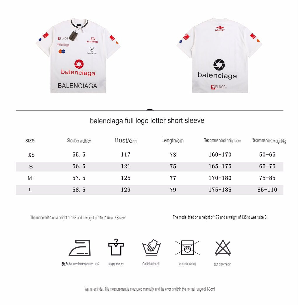 CAMISETA BLANCA CON LOGOTIPO DE PATROCINADOR DE BALENCIAGA