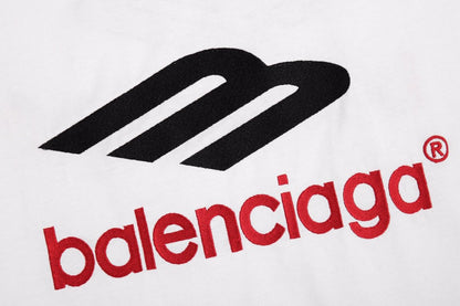 BALENCIAGA Logo Graphic T-shirt - White Unisex Streetwear Limited Edition - The BALENCIAGA LOGO GRAPHIC T-SHIRT WHITE - REPLICA blends luxury minimalism with bold streetwear aesthetics