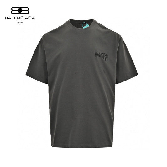 Balenciaga Logo T-shirt - Grey Unisex Streetwear Limited Edition - This Balenciaga Logo T-Shirt features a simple yet stylish design with a small Balenciaga logo