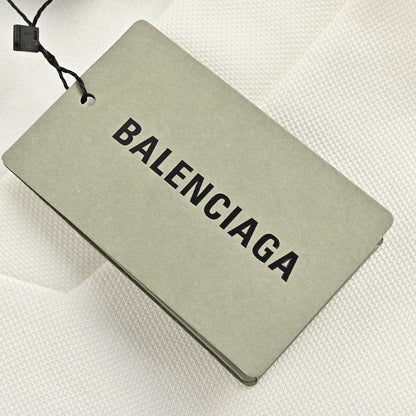Chemise à manches longues avec logo BALENCIAGA, blanche