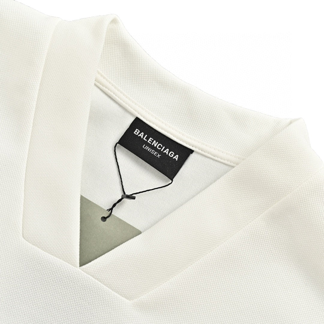 BALENCIAGA Long Sleeve Logo Shirt - White Unisex Streetwear Limited Edition