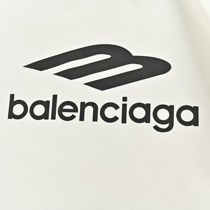 Chemise à manches longues avec logo BALENCIAGA, blanche
