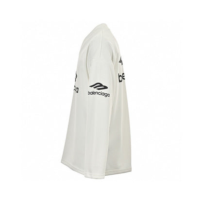 BALENCIAGA Long Sleeve Logo Shirt - White Unisex Streetwear Limited Edition
