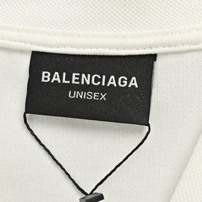 Chemise à manches longues avec logo BALENCIAGA, blanche