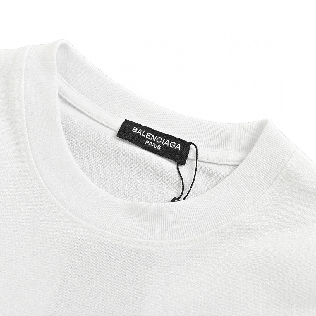 Balenciaga Paris Graphic T-shirt (white) Unisex Streetwear Limited Edition - The Balenciaga Paris Graphic T-Shirt in white is a contemporary piece that blends casual style