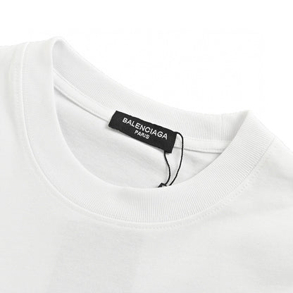 Balenciaga Paris Graphic T-shirt (white) Unisex Streetwear Limited Edition - The Balenciaga Paris Graphic T-Shirt in white is a contemporary piece that blends casual style