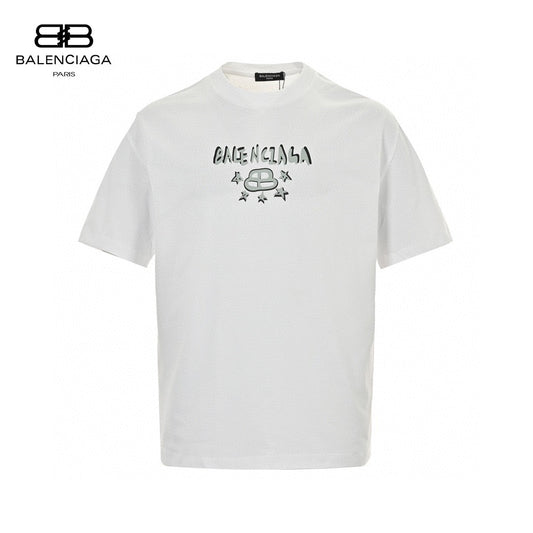 Balenciaga Paris Graphic T-shirt (white) Unisex Streetwear Limited Edition - The Balenciaga Paris Graphic T-Shirt in white is a contemporary piece that blends casual style