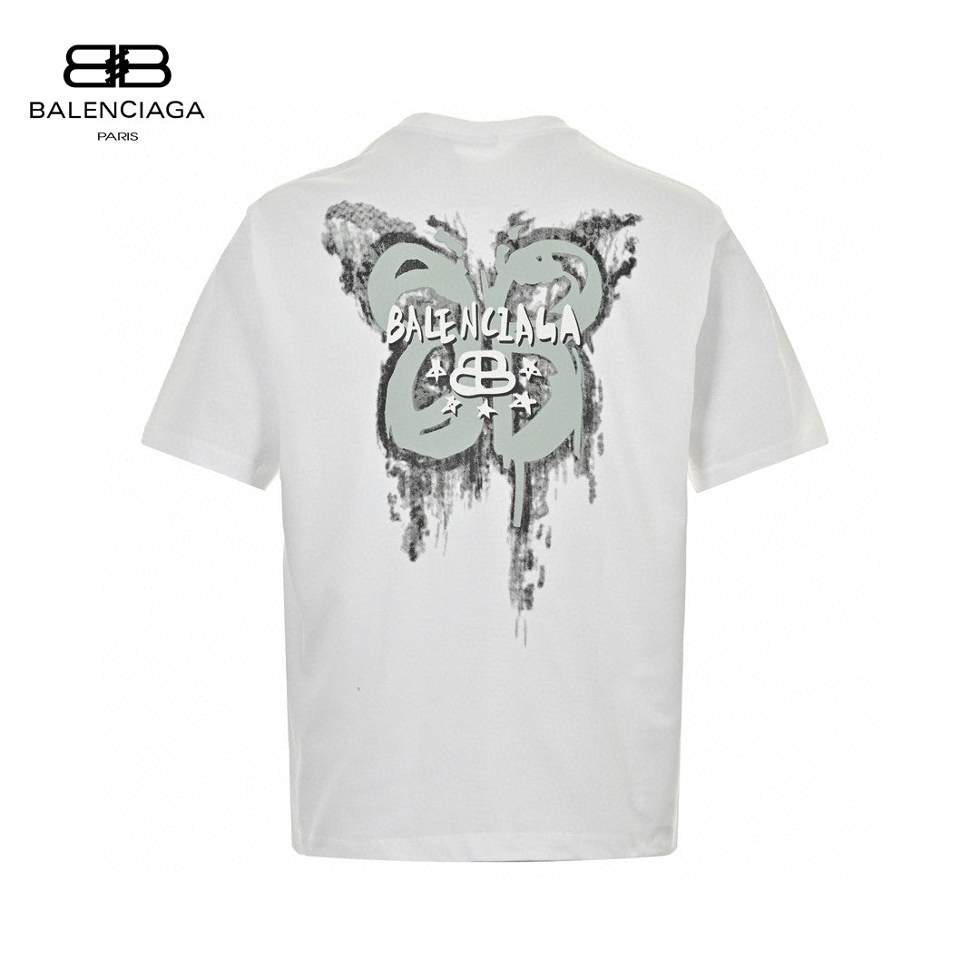 Balenciaga Paris Graphic T-shirt (white) Unisex Streetwear Limited Edition - The Balenciaga Paris Graphic T-Shirt in white is a contemporary piece that blends casual style