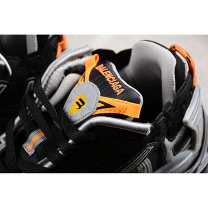 BALENCIAGA Runner - Grey Orange Sneakers - Black Unisex Streetwear Limited Edition - The Balenciaga Runner x Black Grey Orange sneakers showcase a striking blend of style and