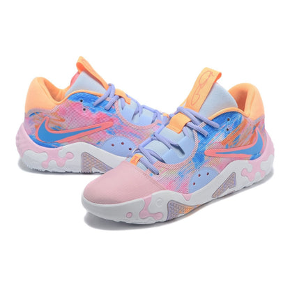 NIKE Pg 6 - Painted Swoosh Shoes - Red Unisex Streetwear Limited Edition - Introducing the Nike PG 6 x Painted Swoosh, a captivating blend of artistry and athleticism.