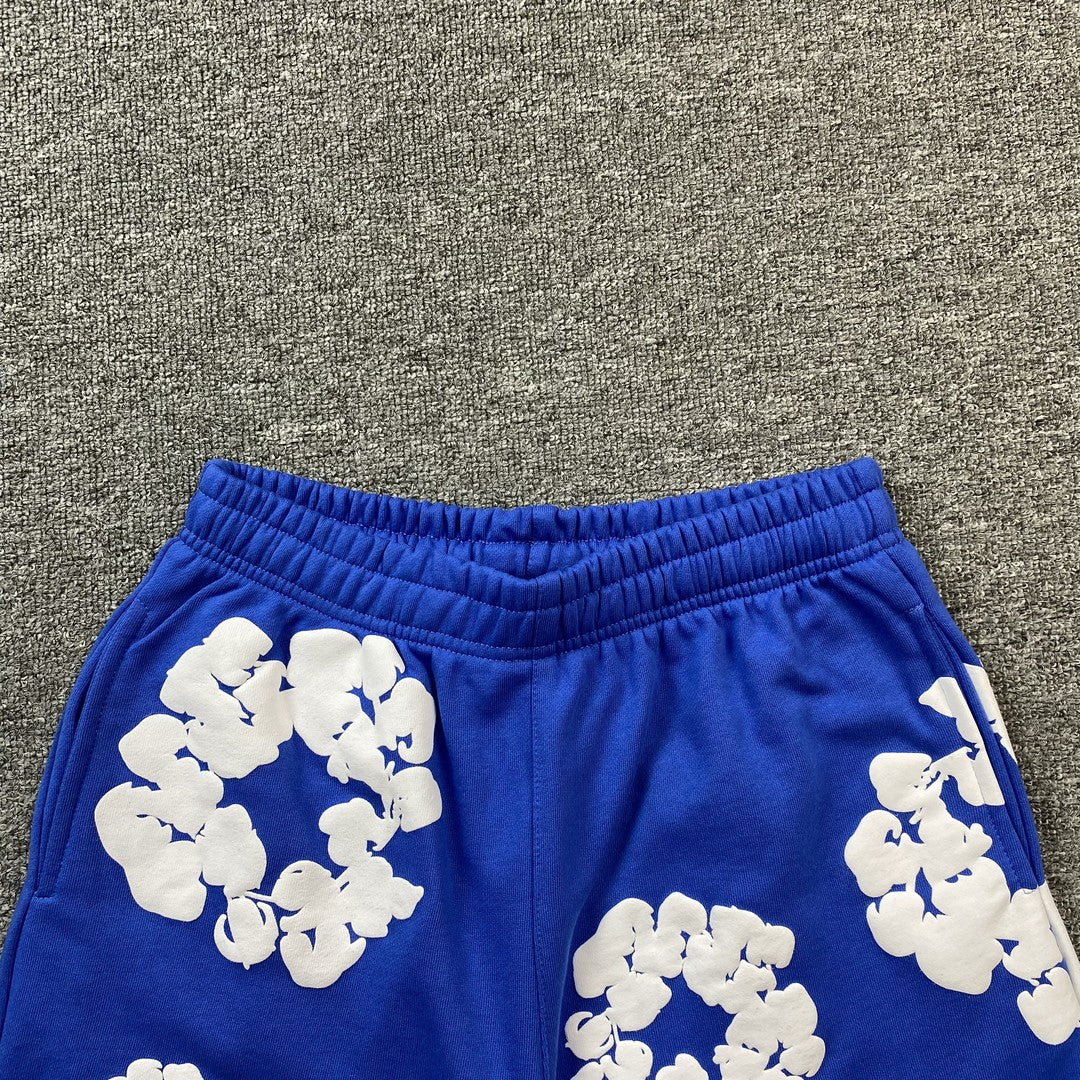 DENIM Tears Cotton Wreath Shorts Deep - Blue Unisex Streetwear Limited Edition